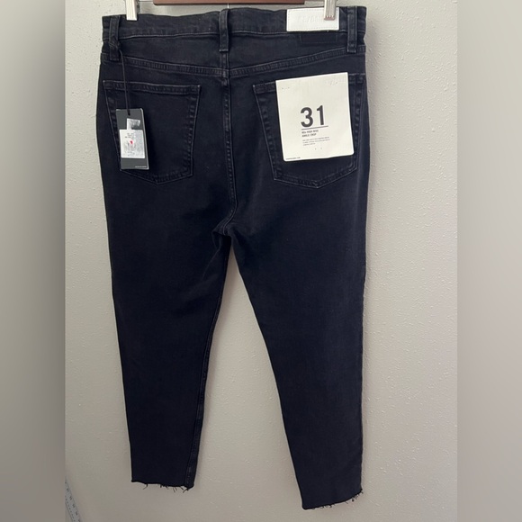 Re/done 90s High-Rise Ankle-Crop Jeans in Stoned Noir Size 31 - Picture 4 of 8